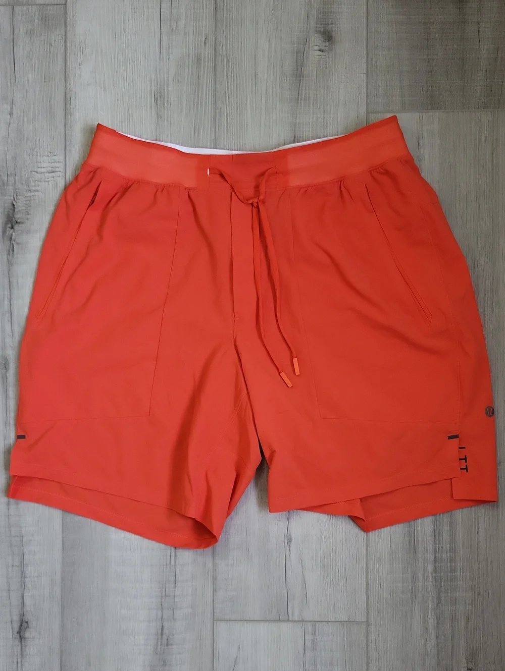 lululemon athletica Men's Orange Performance Drawstring Shorts